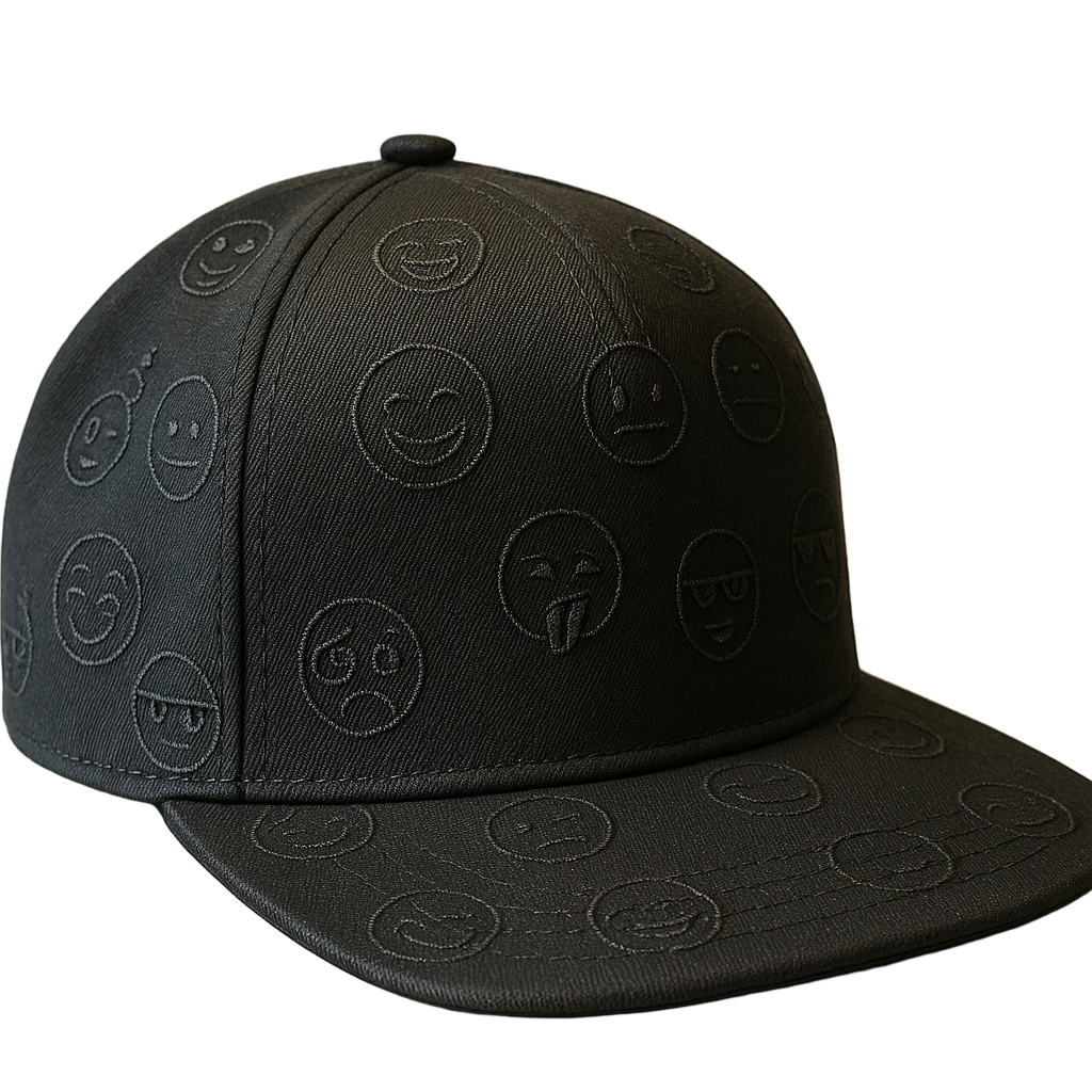 Cappello Snapback Nero con Emoji Ricamate – SexyMood